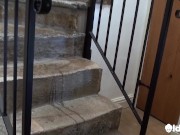 British Milf Auntie Trisha Solo Stair Play - OLDNANNY 6/16