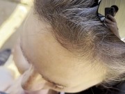Sucking on my husband's cock outdoors 11/16
