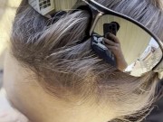 Sucking on my husband's cock outdoors 6/16