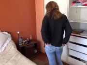 I show off and start touching myself so my stepson can jerk off and cum in front of me 6/16