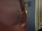 Big Cock, QuicK morning stroke and cum 13/16