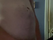 Big Cock, QuicK morning stroke and cum 2/16