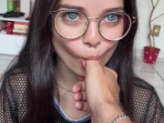 do olho azul fazendo boquete profundo desleixado no pau do Wellington Prado 1/16