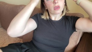 Sexy brunette with big boobs shows off her beautiful body