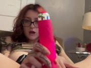 Pink haired chick tried out new toy 9/16