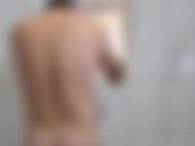 Young stud takes a shower 3/16