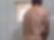 Young stud takes a shower 6/16
