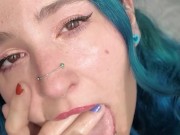 Je me doigte pour toi et je te suce à distance - Appel vidéo sexy 15/16