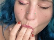 Je me doigte pour toi et je te suce à distance - Appel vidéo sexy 16/16