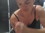 My boss make a blowjob for me in break at work. She make deepthoart with prostate massage 11/16