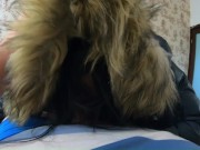 Preview-MilfyCalla- Deep blow-job  while wearing fur Hooded Puffer Jackets 202 16/16
