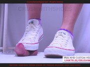 I'll make you cum under my white converse sneakers - 4K 6/16