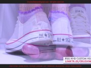 I'll make you cum under my white converse sneakers - 4K 7/16