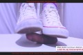 I'll make you cum under my white converse sneakers - 4K
