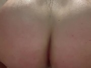 Watch me get all lathered up in the gym shower, then take a piss and play with my pussy and ass 16/16