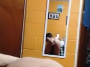 Watch how I masturbate in front of the mirror with a huge toy 11/16