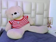 Sexy horny redhead masturbates while still wearing baggy black pants 16/16