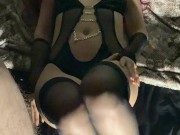 Slut mad when race to cum first ends with her covered in hot jizz 2/16