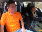 Fake Driving School - Eveline Dellai and her PERFECT ASS rides a big cock in a car 4/16