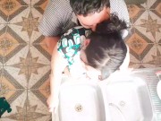 I surprise stepmom with a hard fuck in the kitchen 16/16