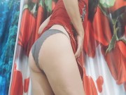 I catch my stepsister Lifting clothes 2/16