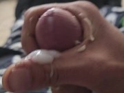 Stroking myself until Thick cum shot 12/16