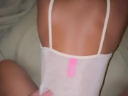 Big ass Asian teen takes a facial after backshots 2/16