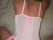 Big ass Asian teen takes a facial after backshots 4/16