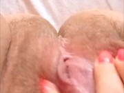 I show my hairy pussy, very close, I caressed it 11/16