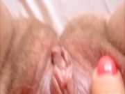 I show my hairy pussy, very close, I caressed it 4/16