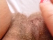 I show my hairy pussy, very close, I caressed it 7/16