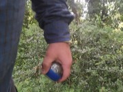 Fat guy pissing outdoors 1/16