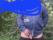 Fat guy pissing outdoors 10/16