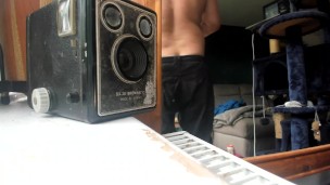 relaxing after shower