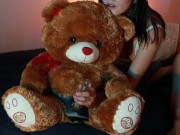 Sweet slut enjoys teddy bear 1/16