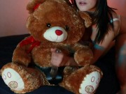 Sweet slut enjoys teddy bear 3/16