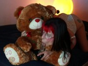 Sweet slut enjoys teddy bear 6/16