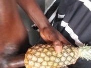 Mb michel12 is back again with his nasty stuff 💋i FUCKED my  pineapple & cum in it, I rock 🖤 2/16