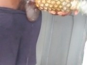 Mb michel12 is back again with his nasty stuff 💋i FUCKED my  pineapple & cum in it, I rock 🖤 5/16