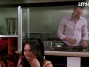 Horny Whores Gina, Karlee & Cindy Get Drilled by Restaurant Owner - LETSDOEIT 6/16