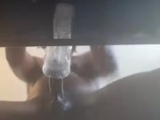 Dick Cream - Cumshot w/ Clear Fleshlight 3/16