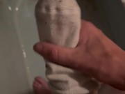 Shower time with sock 2/16