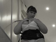 Fucking with a big dildo. Mature fat milf with a big ass. 2/16