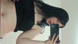 Exciting sexy shakes her wet body.