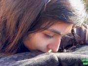 Pretty All Natural Brunette Sucks Her Boyfriends Cock In The Woods & Eats Cum 2/16