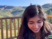 Pretty All Natural Brunette Sucks Her Boyfriends Cock In The Woods & Eats Cum 3/16