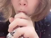 【産後はじめてのオナニー前編】小顔ローラー気持ちよすぎた♡個人撮影・日本人・素人　 6/16