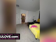 Big boobs babe trying sexy outfits for going out show, high heels and bare feet then putting on makeup - Lelu Love 3/16