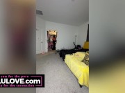 Big boobs babe trying sexy outfits for going out show, high heels and bare feet then putting on makeup - Lelu Love 8/16