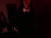 Wednesday Addams Cosplay fucked hard at Halloween - BWC Facial 2/16
